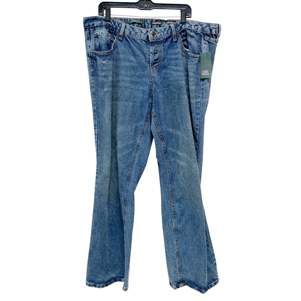 Wild Fable Women's Blue Low-Rise EasyRigid Bootcut Denim Jeans Size 16
